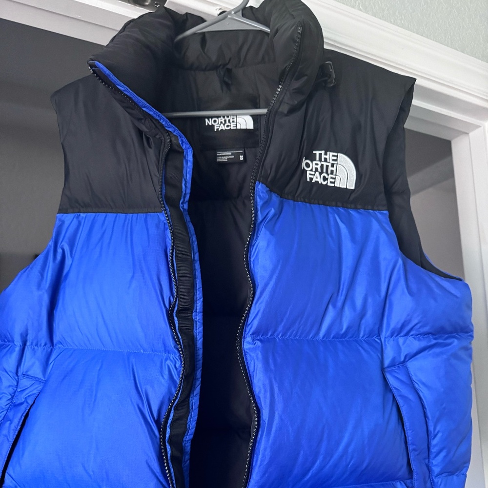 The North Face Men's Black and Blue Vest